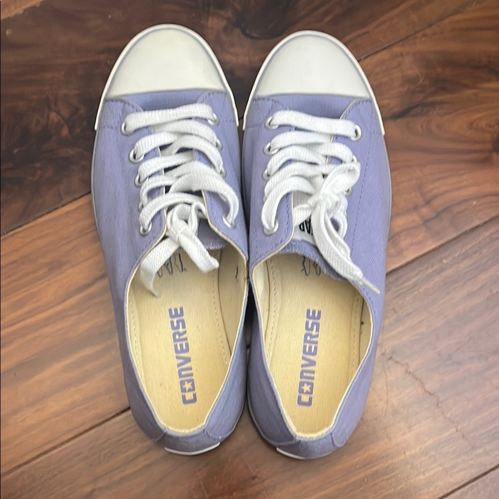 Converse Purple and White Low-Top Sneakers